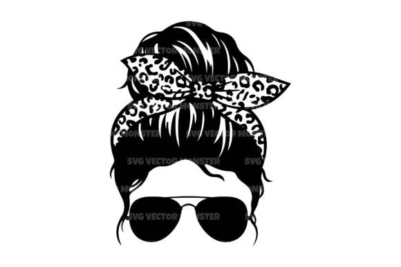 Messy Bun Mom Bandana SVG Cut File Review